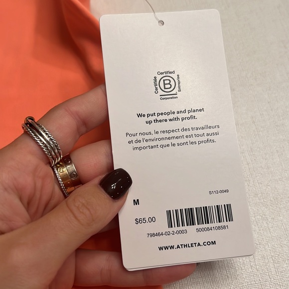 3. NWT Athleta Transcend Tank Coral - Picture 3 of 5